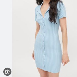 NWT Urban Outfitters Ribbed Bodycon Polo Dress